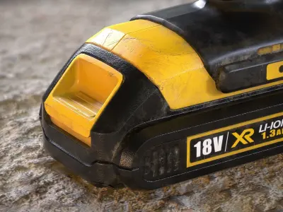 Handheld Cordless Drill Driver Low-poly 3D model