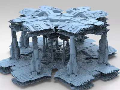 Dark Lord Elven Sci-Fi City Tower 3D model