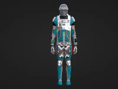 Robot Soldier - Assault Soldier Low-poly 3D model 34