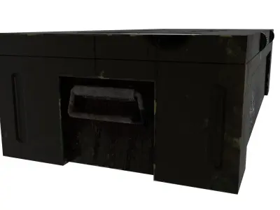 Weapon case box Low-poly 3D model