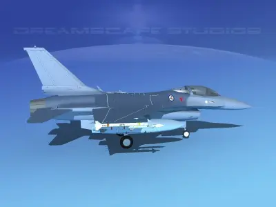 Gen Dyn F-16A Falcon V38 Norway 3D model