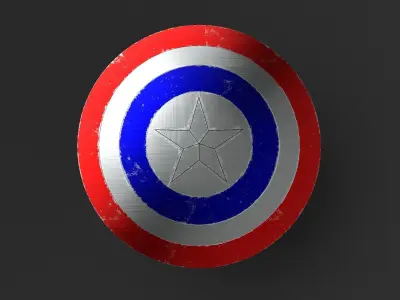 Captain America Shield Free 3D model buy