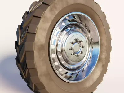 Off Road Vehicle Wheel Free 3D model