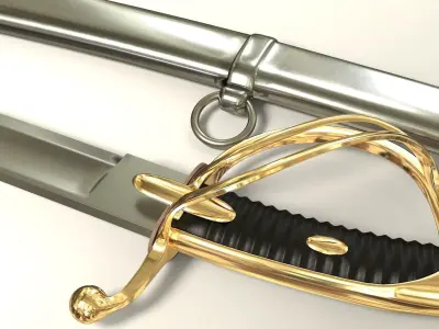 Cavalry Saber Low-poly 3D model