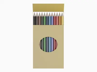Colored Pencils Pack 04 Low-poly 3D model