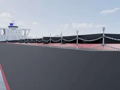 Ship Bulk Carrier - Cargo - Navio Graneleiro Low-poly 3D model