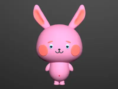 3D Spring Icons Set Low-poly 3D model