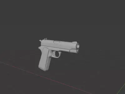 Colt M1911 Police Pistol Gun 3D model