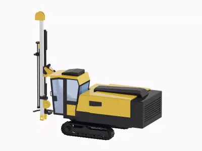 Drill Rig Mining ICM 260 Low-poly 3D model