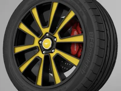 wheel GT500 5 3D model