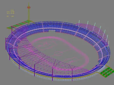 Grand Stadium 3D model 2