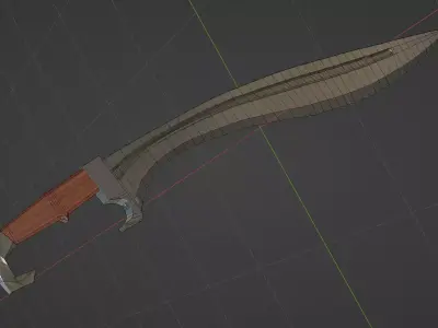 Historical falcata 3D model