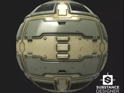 Sci-Fi Panel PBR  Texture
