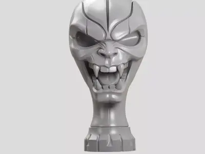 Monster Demon Head Gear Shift Knob and Sculpture 3D print model