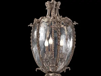 A GILT BRONZE HALL LANTERN 3D model