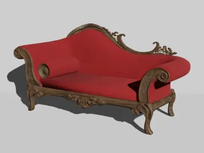 Baroque Term Furniture Set 3D model