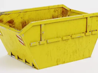 Skip V1 - Worn Industrial Container 3D model