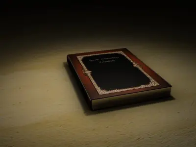 The book cover  and page opens 3D model