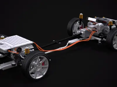 4x4 Hybrid Suspension 3D model purchase