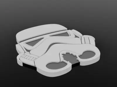 Stormtrooper Helmet Coaster 3D print model