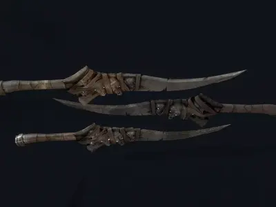 Boss Skull Greatsword Low-poly 3D model