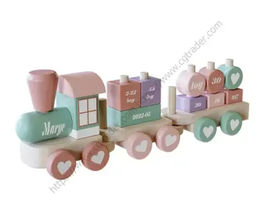 Toy Train Free 3D model order