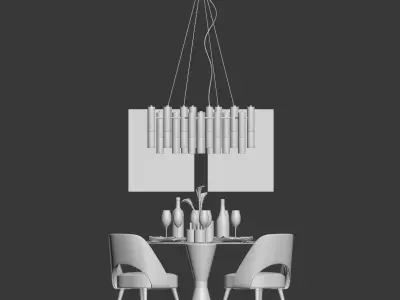 Dinning Set 11 3D model