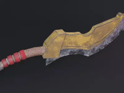Knife Game Ready Low - Poly 3d Model Low-poly 3D model