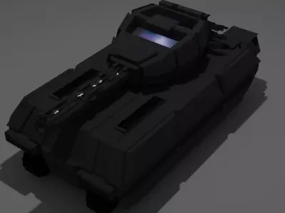 Plasma-gun tank Low-poly 3D model