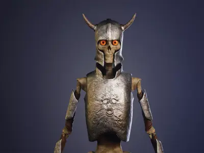 Skeleton warrior Low-poly 3D model purchase