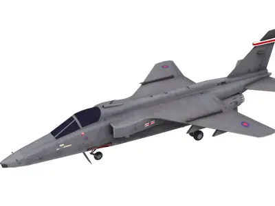 Lowpoly Sepecat Jaguar Aircraft Low-poly 3D model