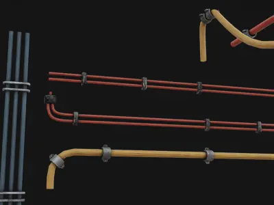 Cables 01 Low-poly 3D model