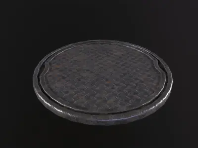 City Manhole 3D Model Low-poly 3D model