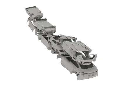 Destroyed cars Vol 2 3D model purchase