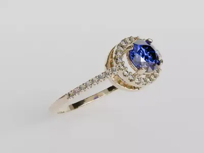 round princess ring 3D print model