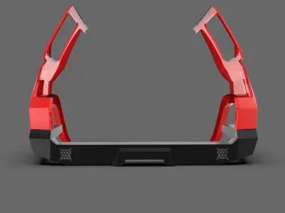 Rear Metal Bumper for Toyota 4Runner Low-poly 3D model