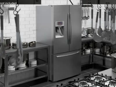 Samsung French Door Refrigerator With Bottom Freezer 3D model