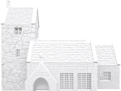 Old church HO scale for resin 3D printing 3D print model purchase