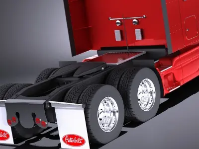 Peterbilt 579 semi truck 2017 VRAY 3D model