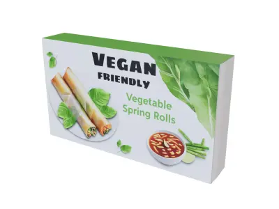 Snacks Vegetable Spring Rolls Low-poly 3D model