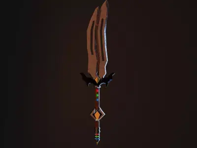 Blade of the Red Exile Low-poly 3D model