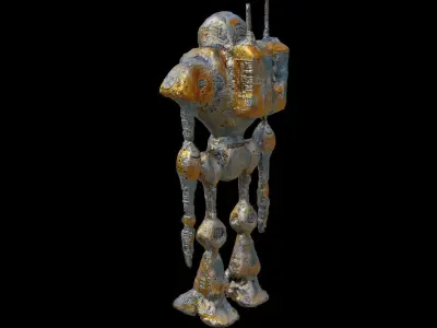 Droid Low-poly 3D model purchase
