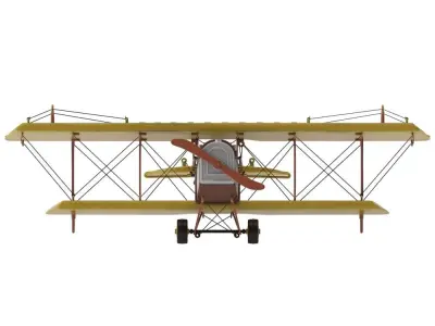 1918 Curtiss JN-4 Model Plane 3D model