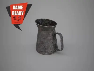 OLD JUG LOW POLY Low-poly 3D model