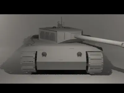 Tank Model world war i Free low-poly 3D model