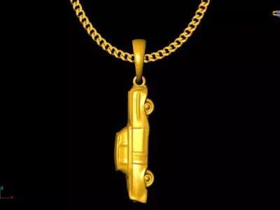 Car pendant charms - one inch pendant 3D print model order