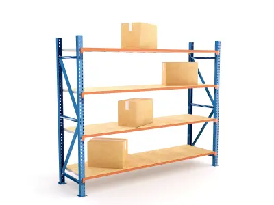 Coloured Warehouse Rack  3D model