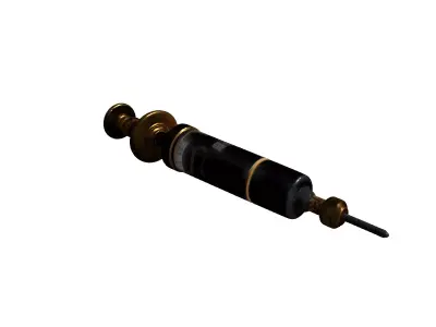 Vintage Medical Syringe 3D Model Low-poly 3D model