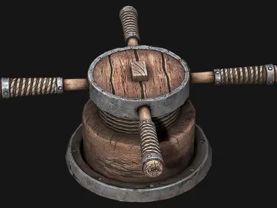 Rotating Mechanism Low-poly 3D model