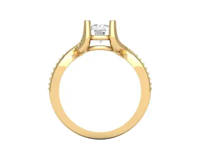 Solitaire-Art-Deco-Ring 3D print model purchase